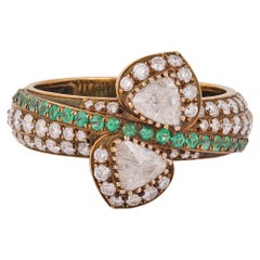 0.85 Carat High Victorian Rose Cut Diamond  old Style Ring