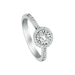 0.85 Carat Natural Diamond Engagement Ring G SI 14 Karat White Gold