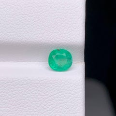 0.85 Carat Natural Loose Emerald Stone Oval Cut Gemstone From Afghanistan