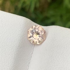 0.85 Carat Natural Loose Peach Tourmaline Hexagon Shape