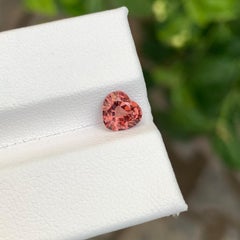 0.85 Carat Natural Loose Peachy Pink Spinel Heart Shape Gemstone