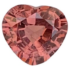 0.85 Carat Natural Loose Peachy Pink Spinel Heart Shape Gemstone
