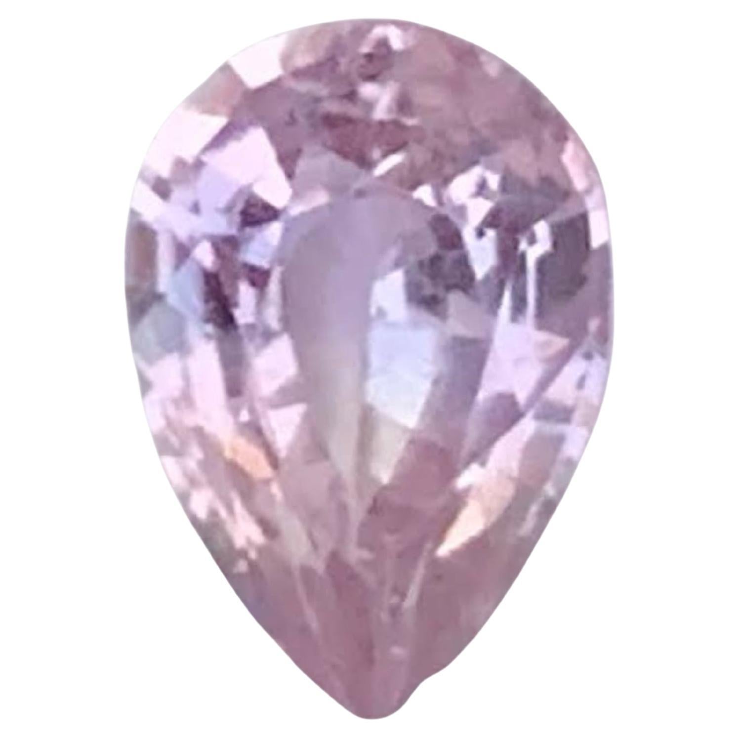 0.85 Carat Natural Loose Pink Padparadscha Sapphire Pear Cut From Madagascar