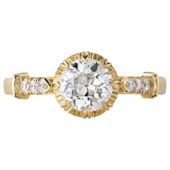 Handcrafted Arielle Old European Cut Diamond Ring by Single Stone