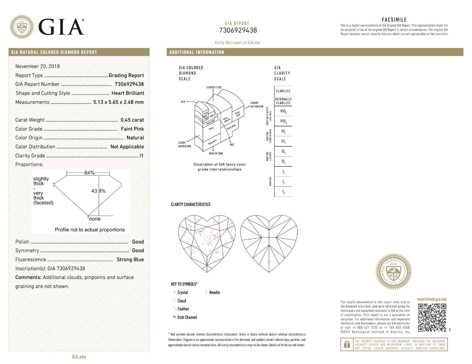 0,85 Karat Rosa Diamant-Ohrringe GIA zertifiziert I1 Reinheit im Zustand „Neu“ im Angebot in Kowloon, HK
