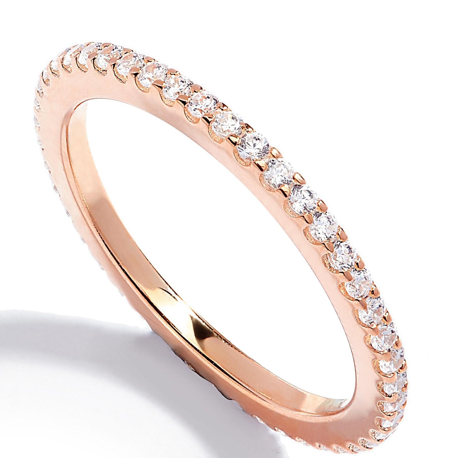 Three of our best-selling timeless full eternity rings in rhodium, rose gold or yellow gold plating, wear one, two or three altogether for an on-trend stacked look.

A beautifully classic ring that's so easy to wear.

Featuring 0.85ct of round
