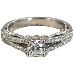 0.85 Carat TW Round Diamond Engagement Ring 14 Karat, Ben Dannie