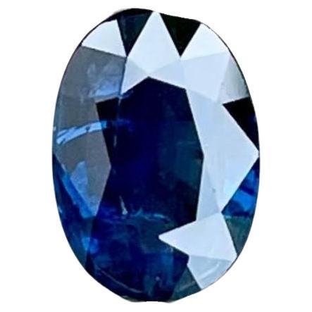 0.85 Carats Deep Blue Loose Sapphire Stone Oval Cut Madagascar's Gemstone For Sale