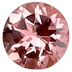 Pierre précieuse afghane naturelle, tourmaline rose non sertie de 0,85 carat, taille ronde