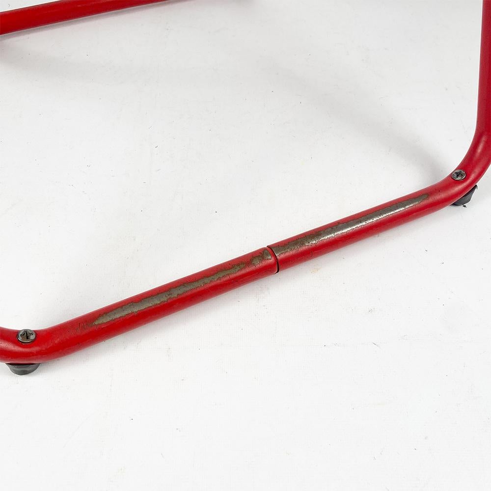 Metal 085 Chair Made by Federico Giner, 1970s, Red