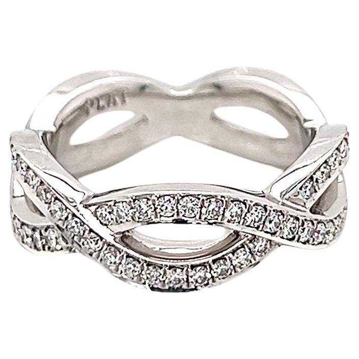 0.85 Carat Ladies Pave-Set Diamond Eternity Band