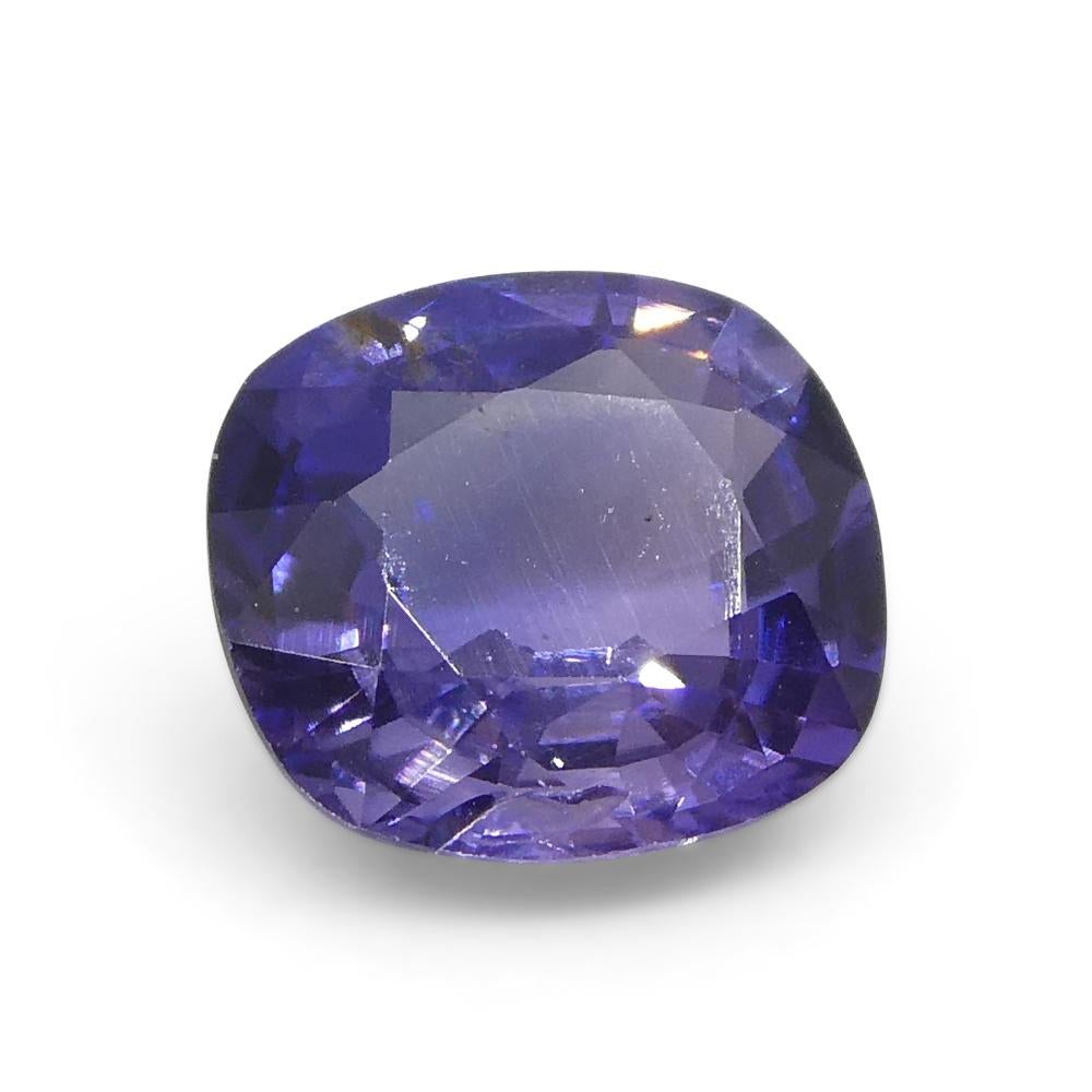 0.85ct Cushion Blue Sapphire from East Africa, Unheated For Sale 5
