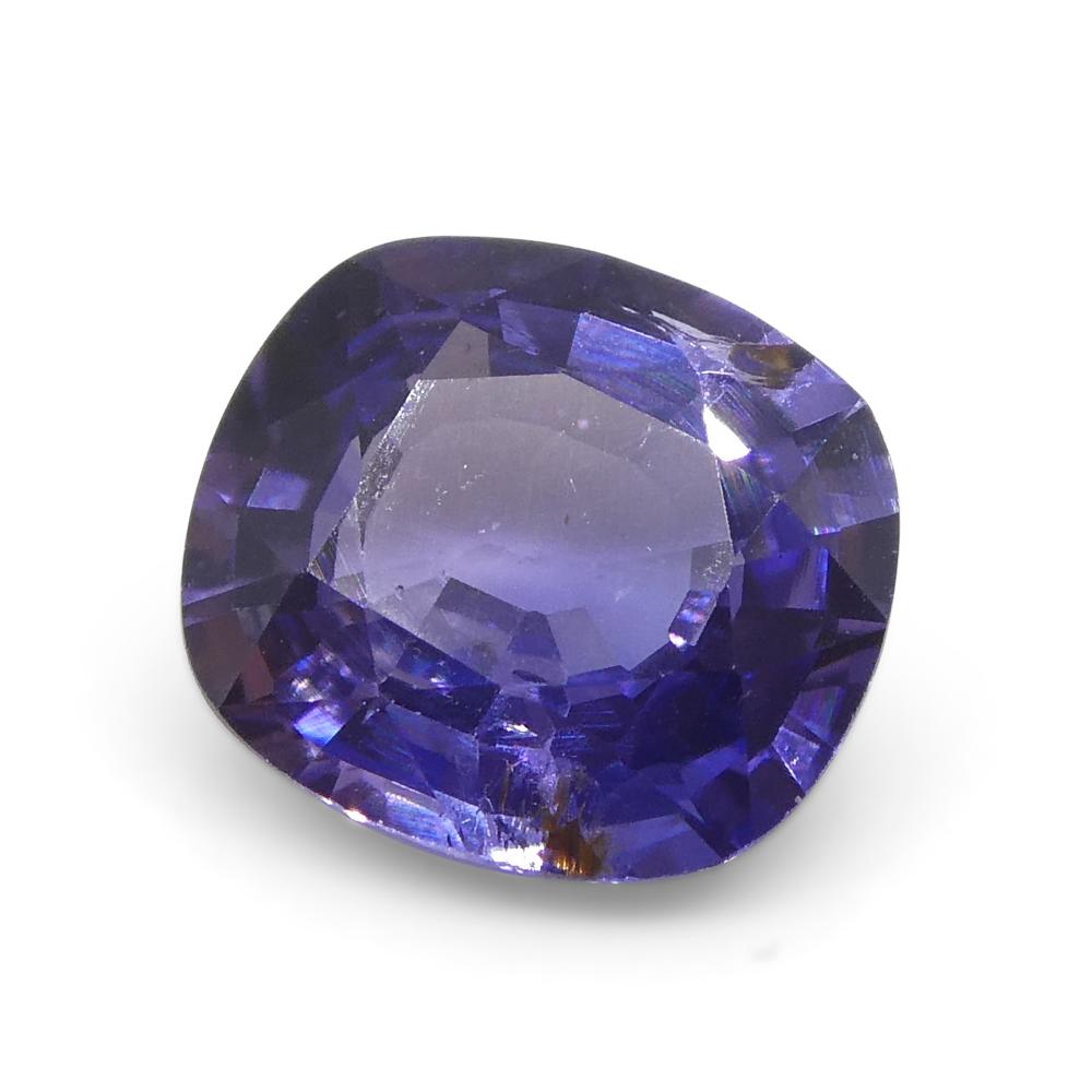 0.85ct Cushion Blue Sapphire from East Africa, Unheated In New Condition For Sale In Toronto, Ontario