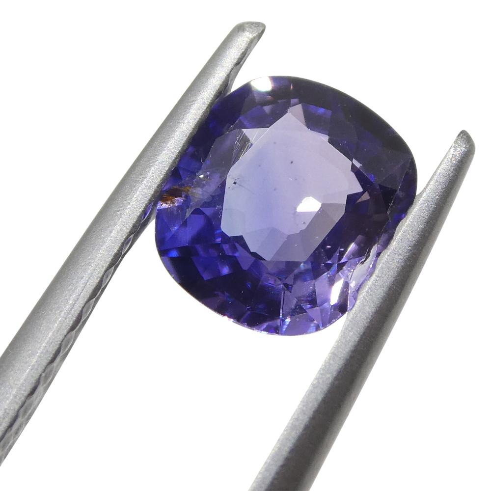 0.85ct Cushion Blue Sapphire from East Africa, Unheated For Sale 1