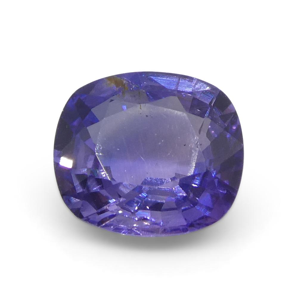 0.85ct Cushion Blue Sapphire from East Africa, Unheated For Sale 2