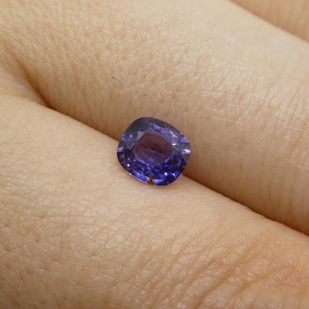 0.85ct Cushion Blue Sapphire from East Africa, Unheated For Sale 3