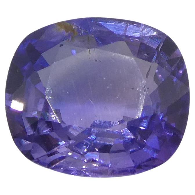0.85ct Cushion Blue Sapphire from East Africa, Unheated For Sale