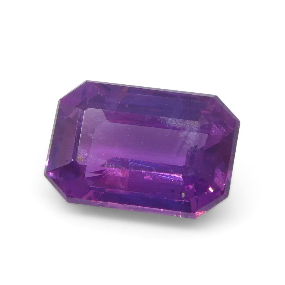 0,85ct Rosa Saphir im Smaragdschliff aus Ostafrika, ungeschliffen im Zustand „Neu“ in Toronto, Ontario