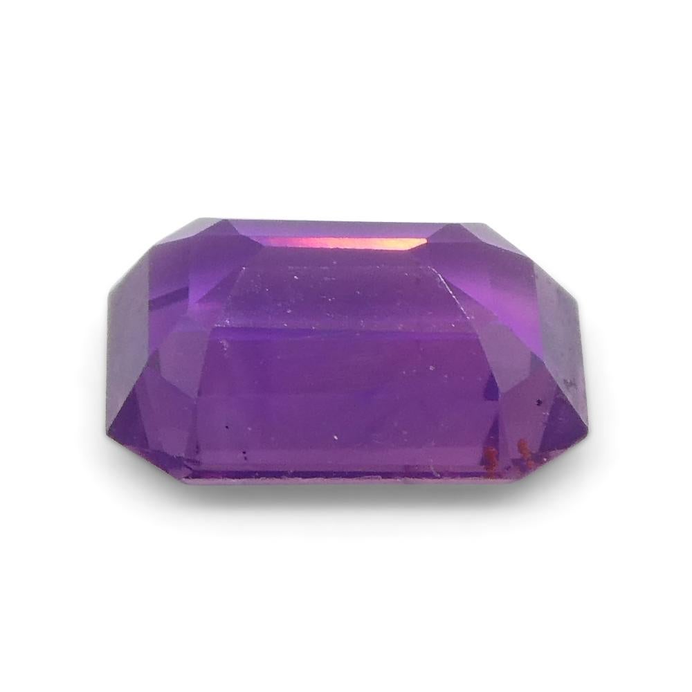 0.85ct Emerald Cut Pink Sapphire from East Africa, Unheated For Sale 3