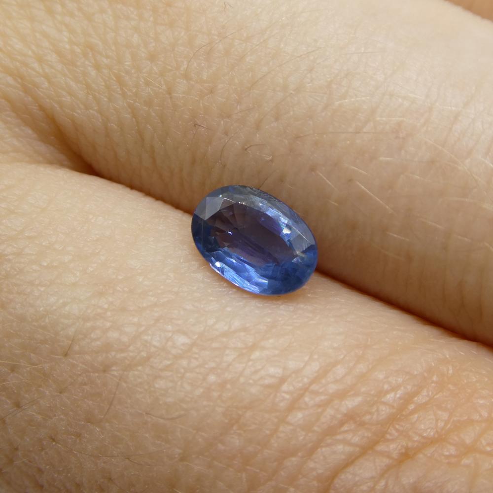 0.85ct Oval Blue Sapphire from Thailand 4