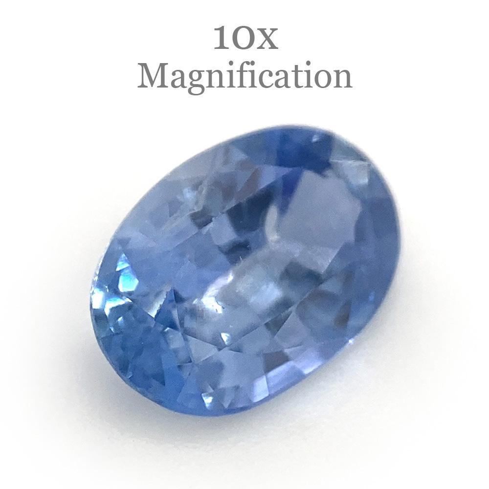 0.85ct Oval Icy Blue Sapphire from Sri Lanka Unheated For Sale 5