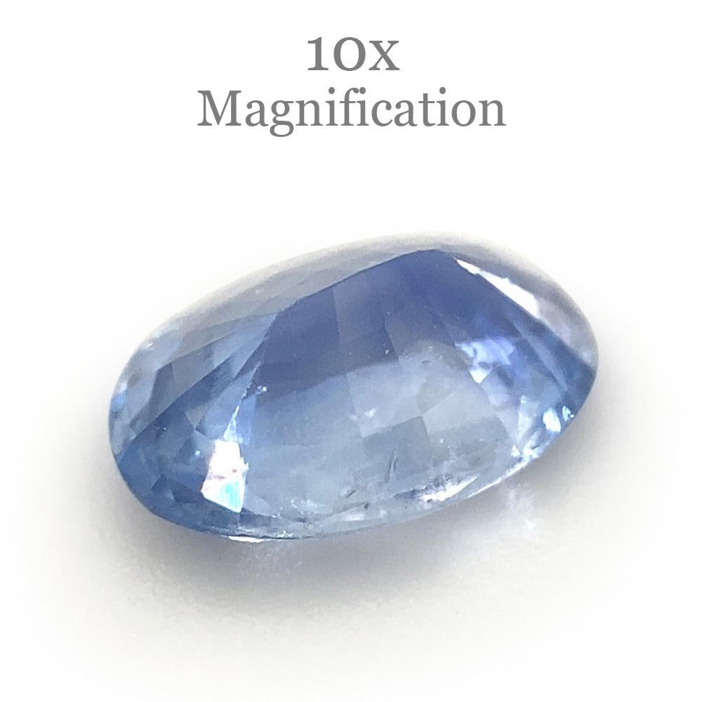 0.85ct Oval Icy Blue Sapphire from Sri Lanka Unheated For Sale 6