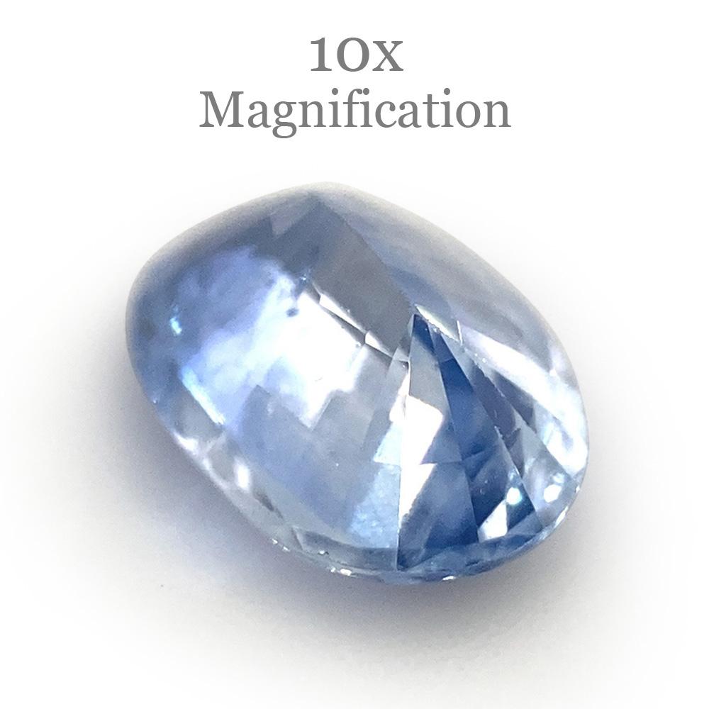 0.85ct Oval Icy Blue Sapphire from Sri Lanka Unheated For Sale 7