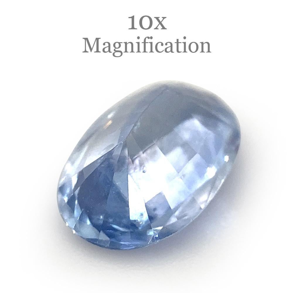 0.85ct Oval Icy Blue Sapphire from Sri Lanka Unheated For Sale 8