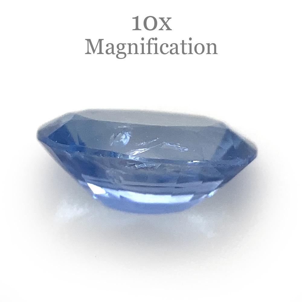 0.85ct Oval Icy Blue Sapphire from Sri Lanka Unheated For Sale 9