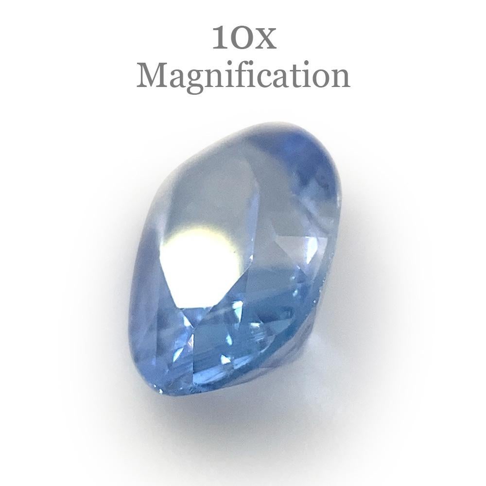 0.85ct Oval Icy Blue Sapphire from Sri Lanka Unheated In New Condition For Sale In Toronto, Ontario