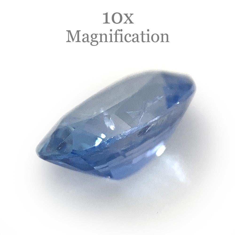Women's or Men's 0.85ct Oval Icy Blue Sapphire from Sri Lanka Unheated For Sale