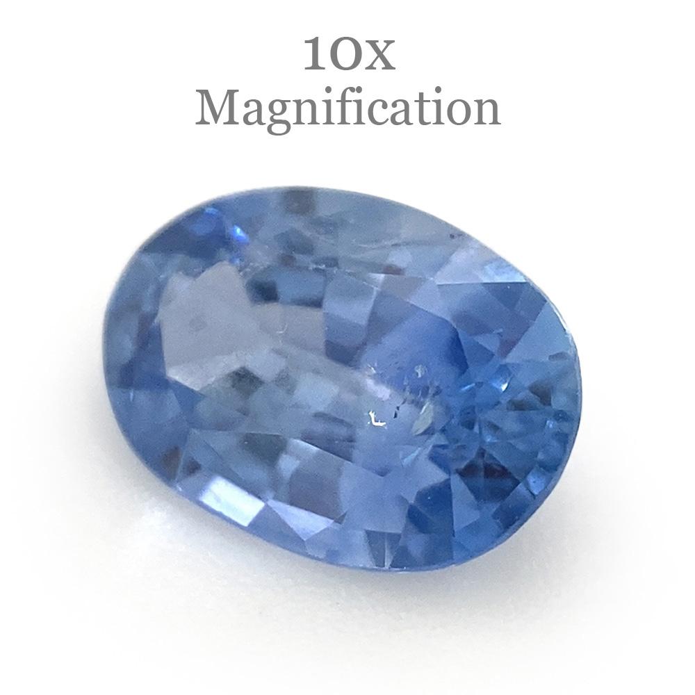 0.85ct Oval Icy Blue Sapphire from Sri Lanka Unheated For Sale 1