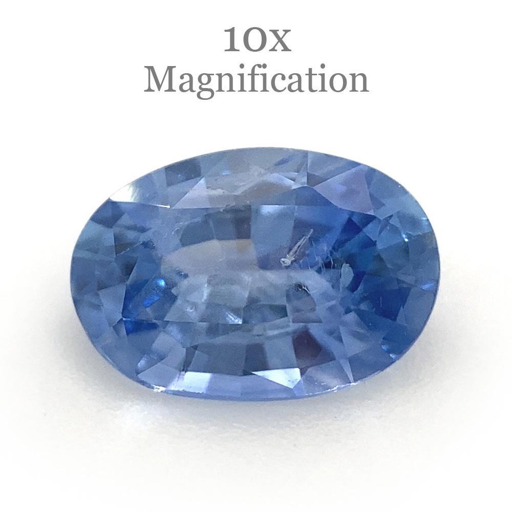 0.85ct Oval Icy Blue Sapphire from Sri Lanka Unheated For Sale 2