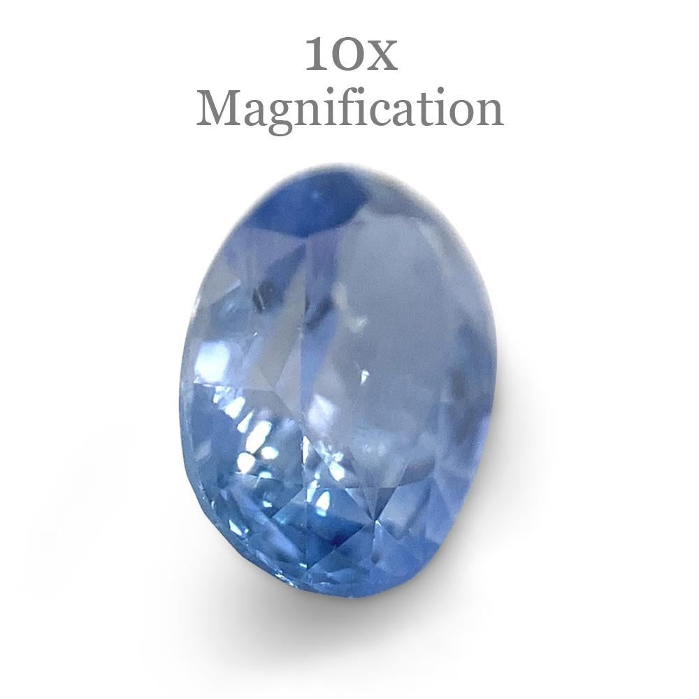 0.85ct Oval Icy Blue Sapphire from Sri Lanka Unheated For Sale 3