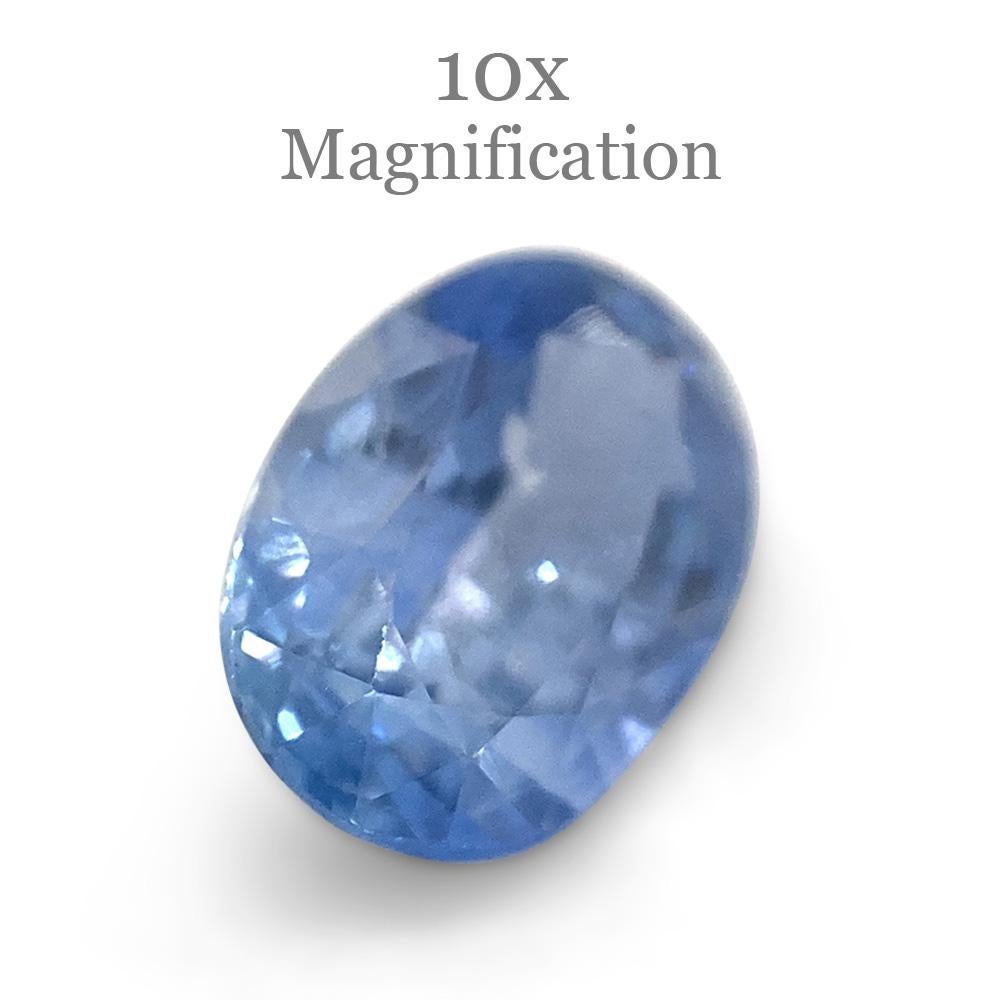 0.85ct Oval Icy Blue Sapphire from Sri Lanka Unheated For Sale 4
