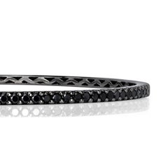 Bracciale Brilliante con diamanti neri taglio rotondo da 0,85 carati in oro nero 18 carati