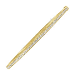 0.85ct Round Brilliant Cut Diamond Bangle Bracelet in 14K Yellow Gold 0.85ct Round Brilliant Cut Diamond Bangle Bracelet in 14K Yellow Gold