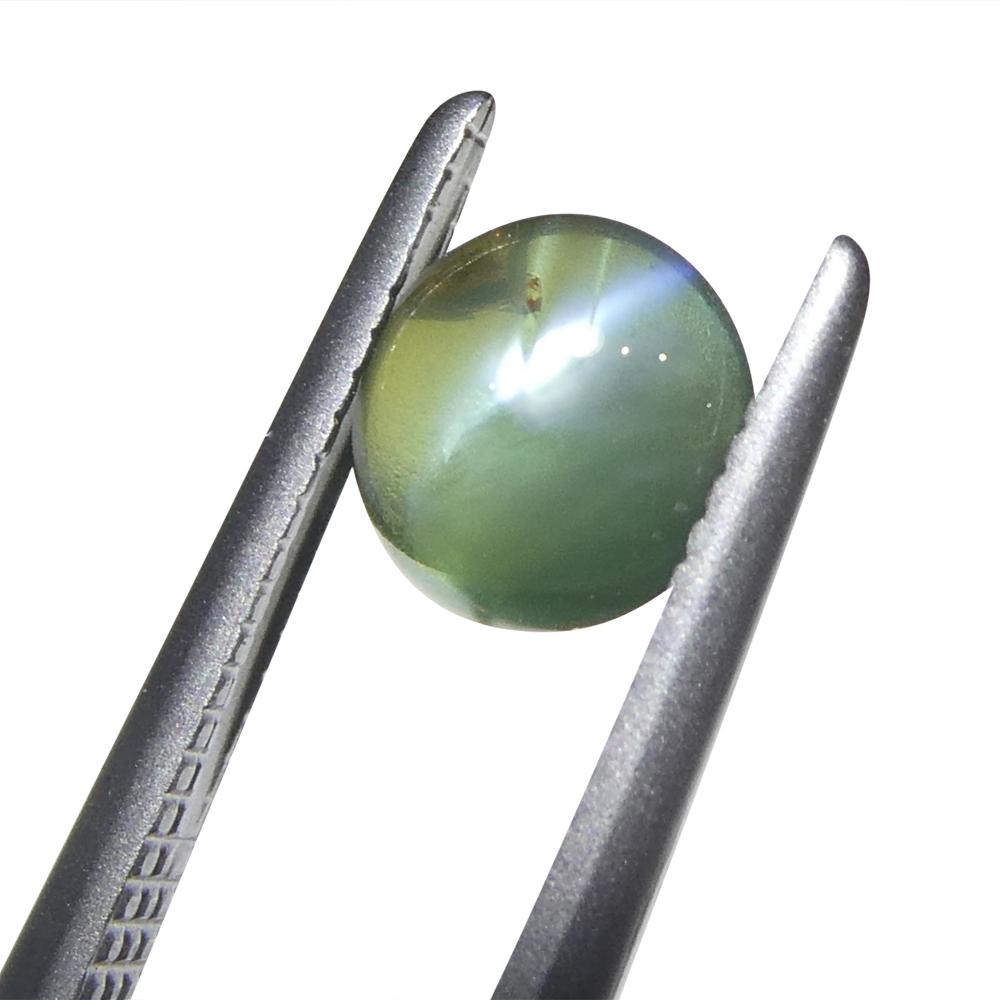 0.85ct Round Cabochon Yellowish Green to Pink-Purple Cat's Eye Alexandrite from  For Sale 8