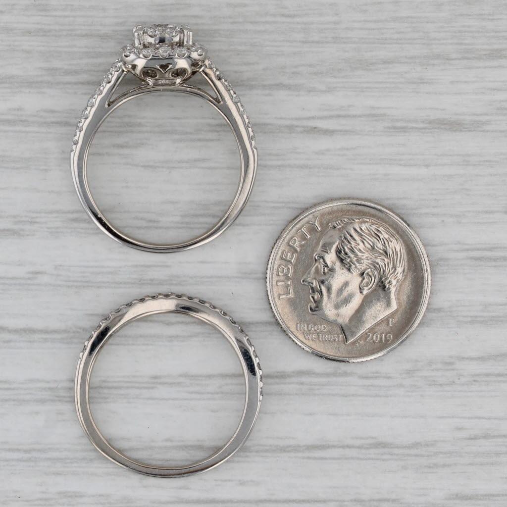 Anello di fidanzamento a forma di aureola con diamante da 0,85 ct. in vendita 5