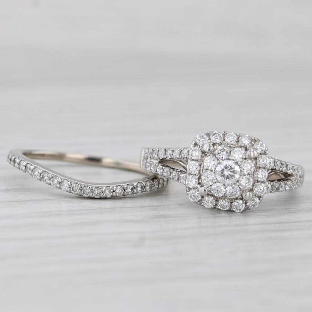 Anello di fidanzamento a forma di aureola con diamante da 0,85 ct. in vendita 4