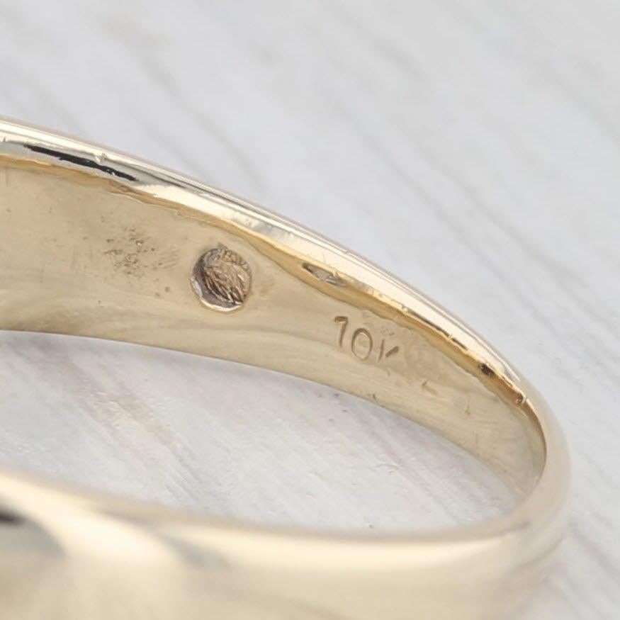 Round Cut 0.85ctw Diamond Men's Wedding Band 10k Yellow Gold Size 12.75 Ring
