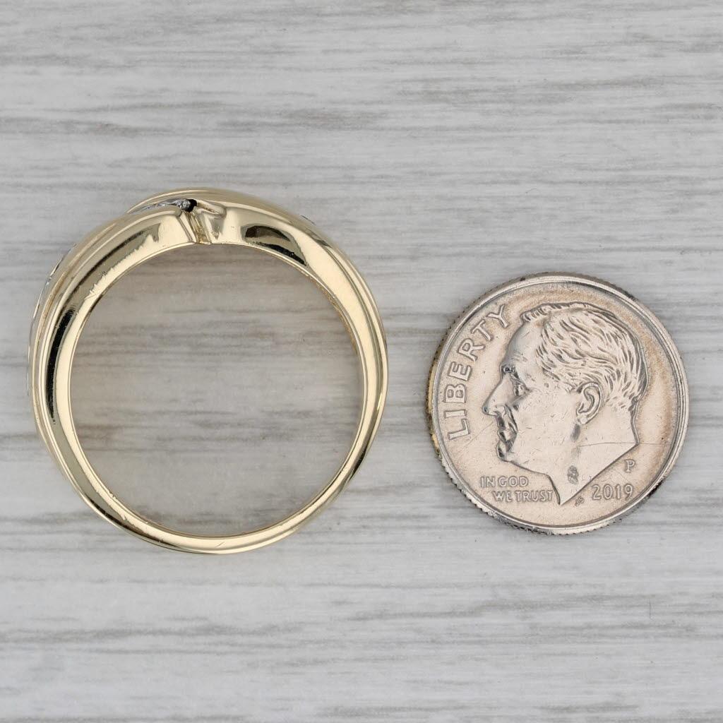 Fascia nuziale da uomo con diamante da 0,85 ct. in oro giallo 14k misura 9,5 in vendita 2