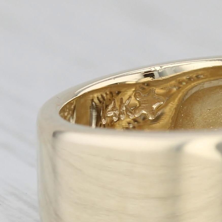 Fascia nuziale da uomo con diamante da 0,85 ct. in oro giallo 14k misura 9,5 in vendita 3