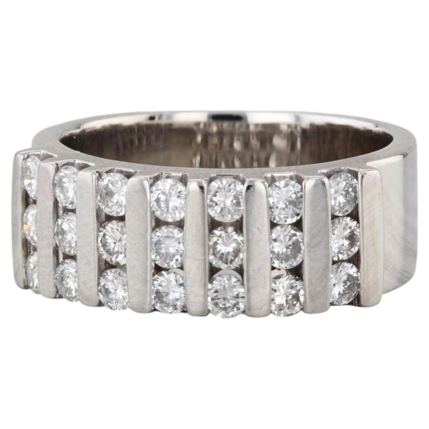 0.85ctw Diamond Ring Platinum Size 7.5 Anniversary Band Stackable