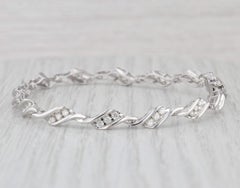 0.85ctw Diamond Tennis Bracelet 10k White Gold 7" 5.2mm