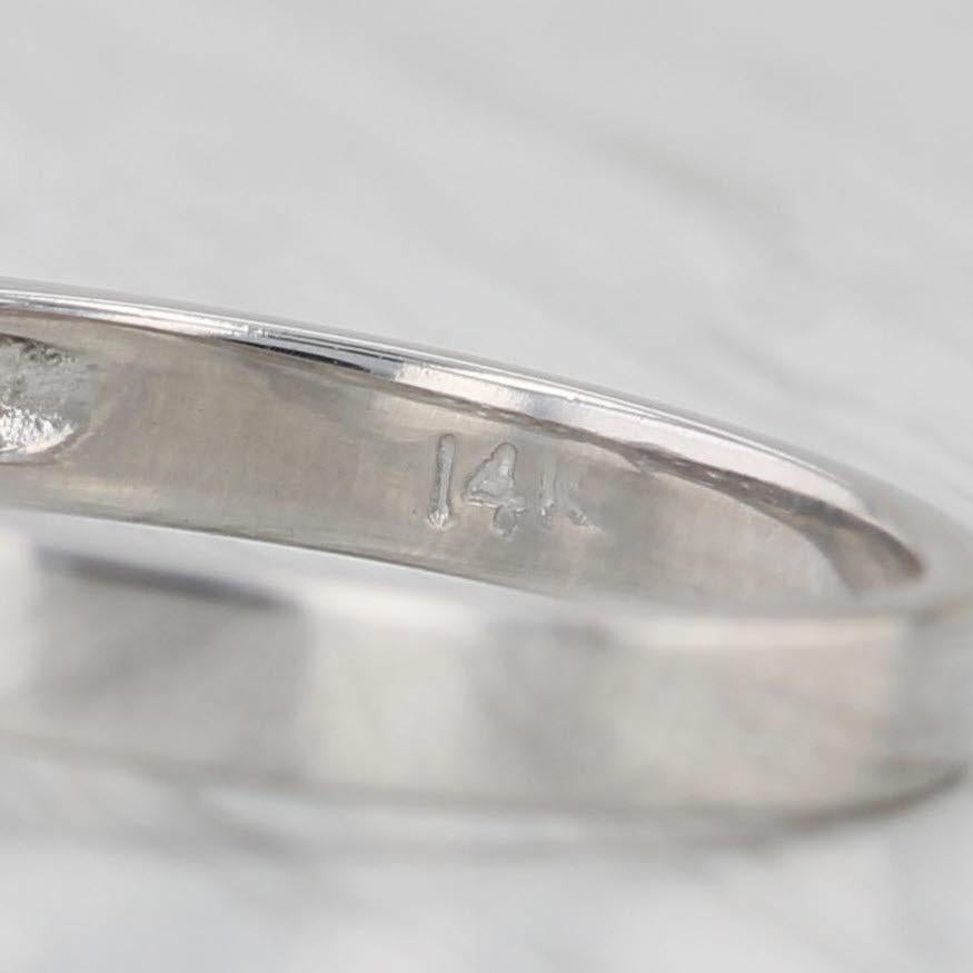 0.85ctw Round Diamond Engagement Ring 14k White Gold Size 5.5 For Sale 2