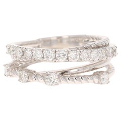 0.86 Carat Diamond White Gold Band