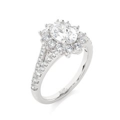 0.86 Carat Diamonds Vow Collection Ring in 14K White Gold