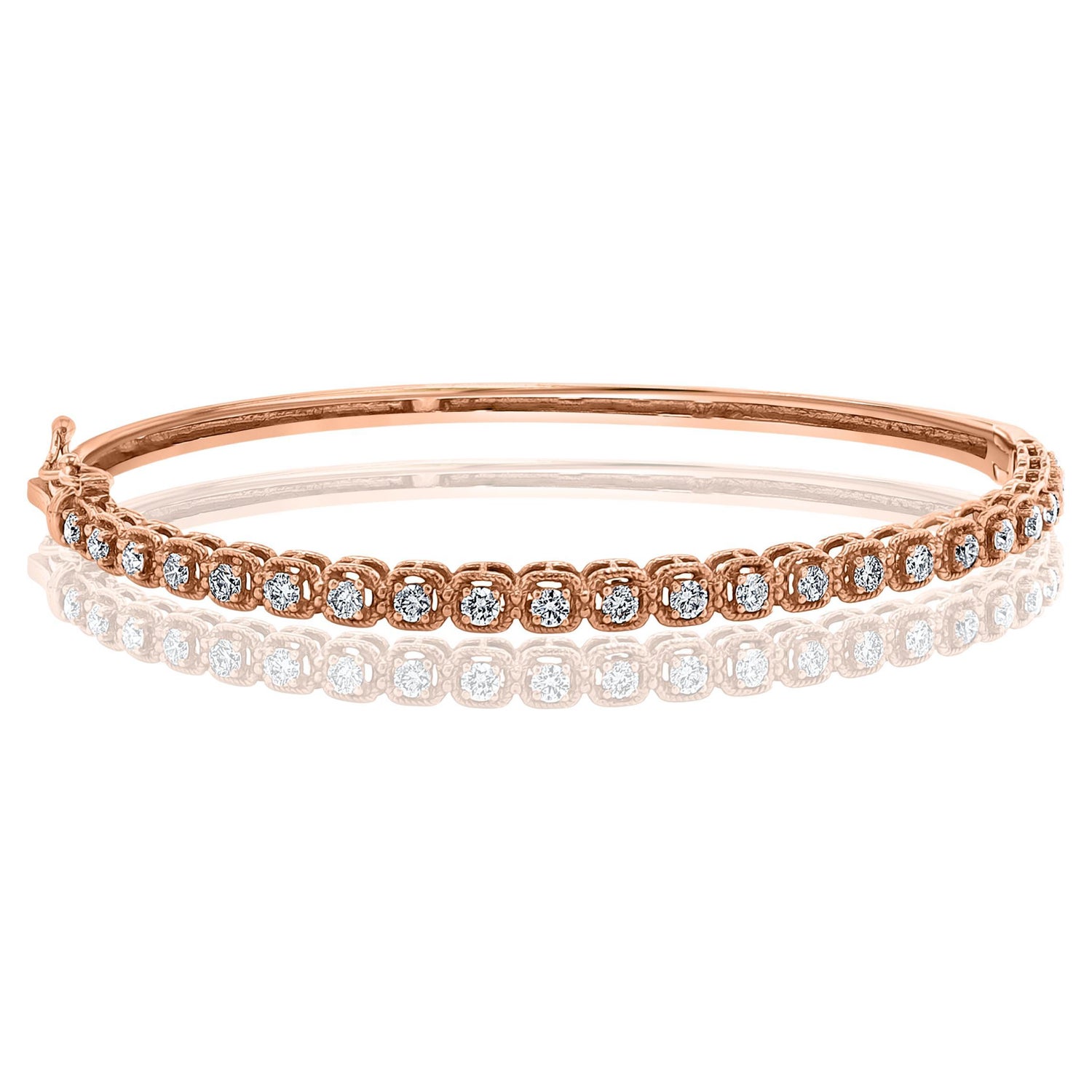 Sapphire Magnificent bracelet with easy lock in 18K Rose Gold - S