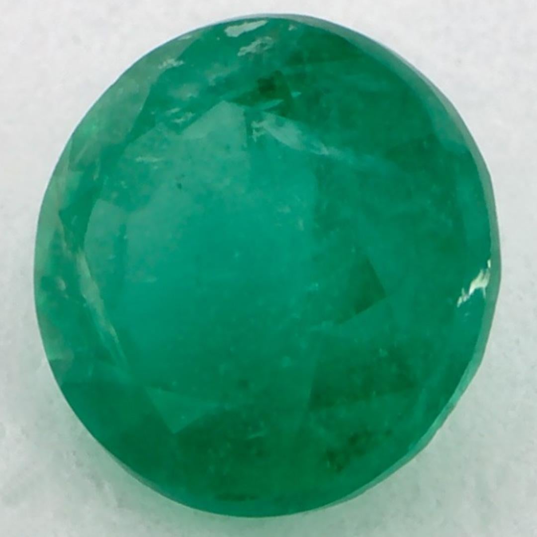 Round Cut 0.86 Ct Emerald Round Loose Gemstone For Sale